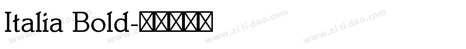 Italia Bold字体转换